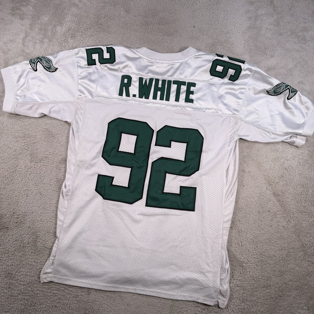 Philadelphia Eagles Reggie White Jersey Mens Large White Mitchell & Ness #92